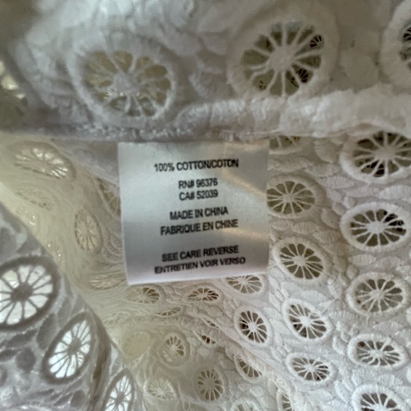 ★ Samuel Dong | Cotton Floral Eyelet Blazer, US M ★ - Picture 4 of 4